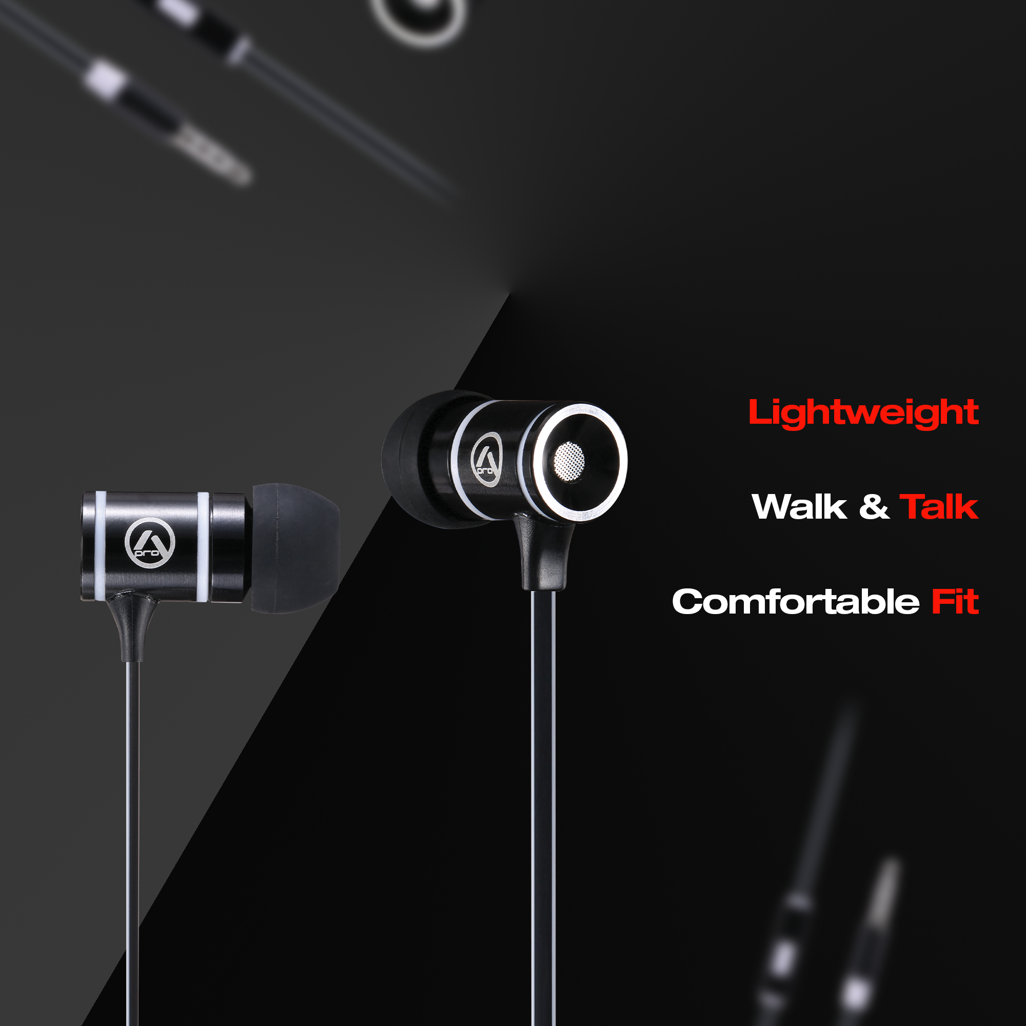 Amplify Load Series Earphones with Mic - Black