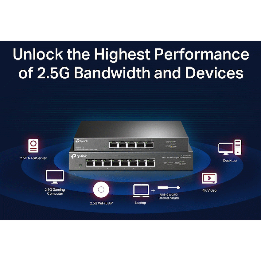 TP-Link TL-SG105-M2 5-Port 2.5G Multi-Gigabit Desktop Switch - image 4