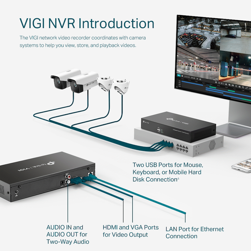 TP-Link Vigi NVR1008H 8-Channel Network Video Recorder - image 4