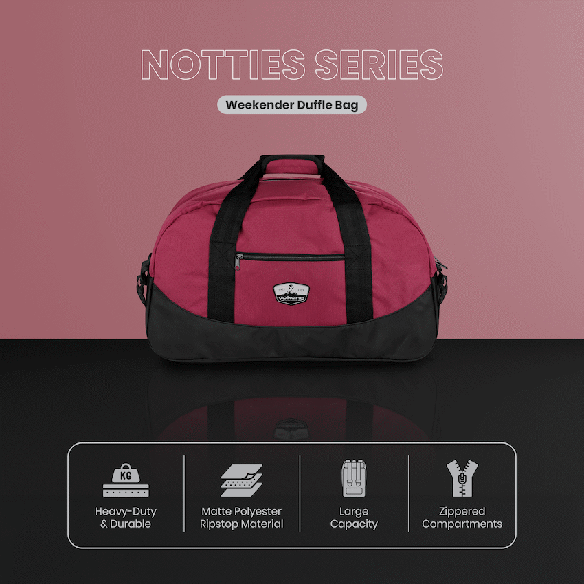 Volkano Notties Weekender Duffle 50l - Red/Black - image 4