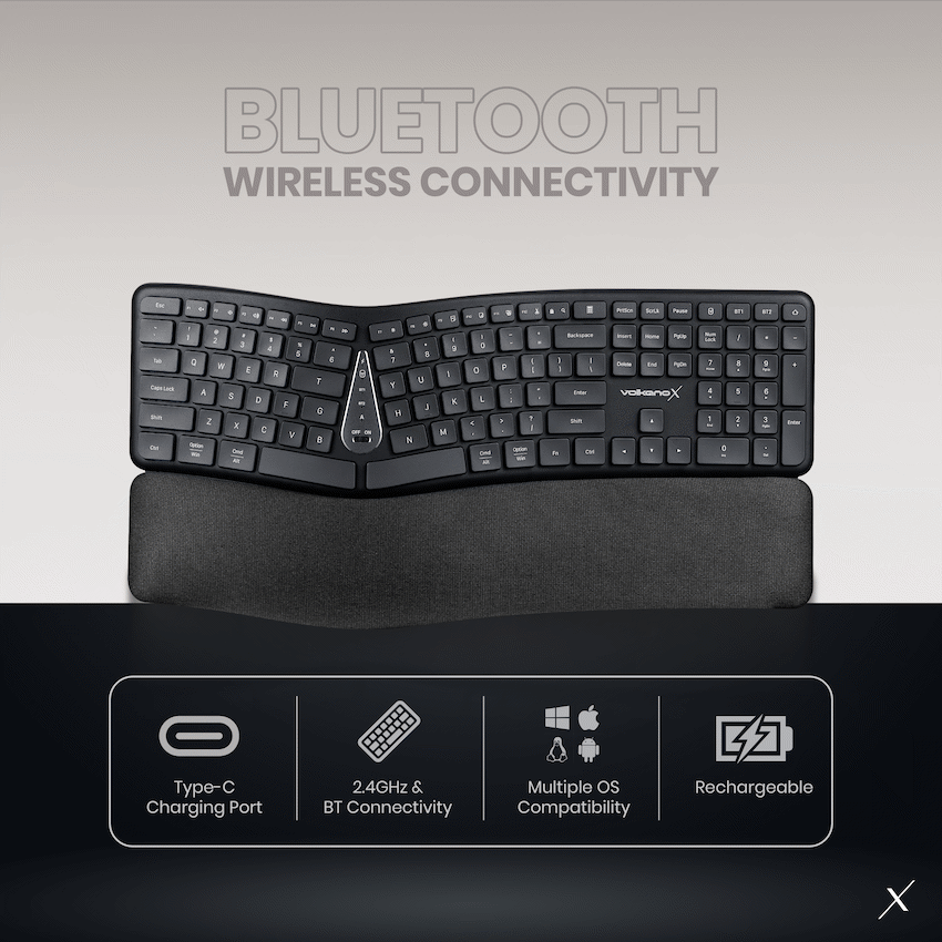 VolkanoX Ergo Bluetooth Wireless Keyboard - image 4