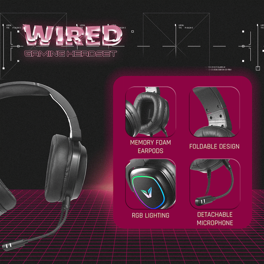 VX Gaming Maverick series Gaming Headset RGB - image 4