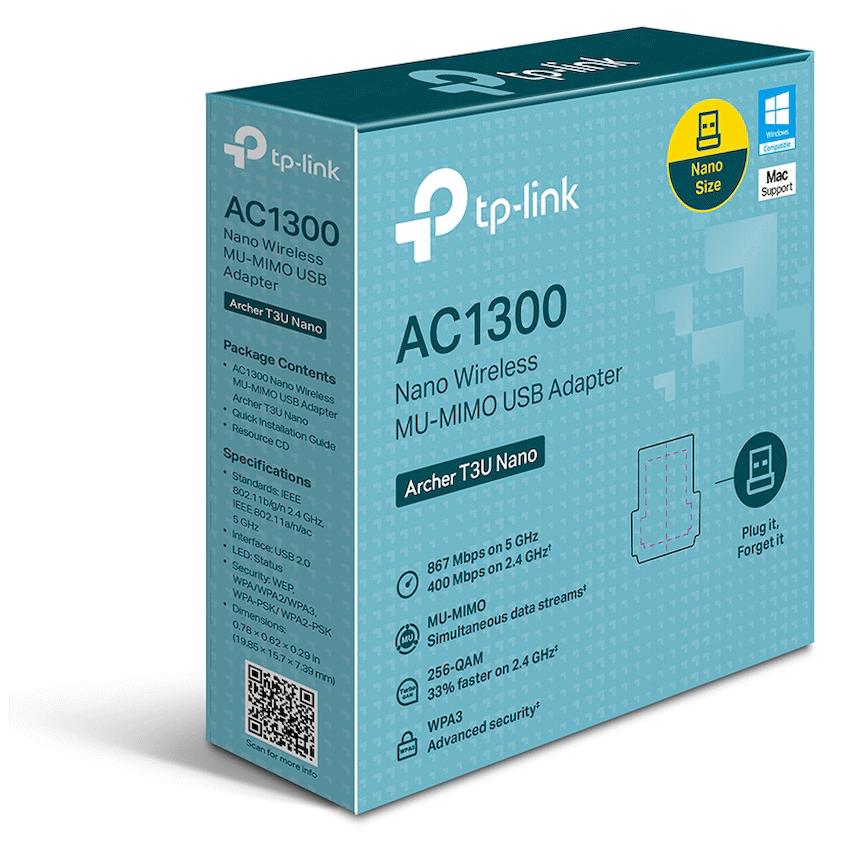 TP-Link Archer T3U Nano AC1300 Wireless MU-MIMO USB Adapter - image 4