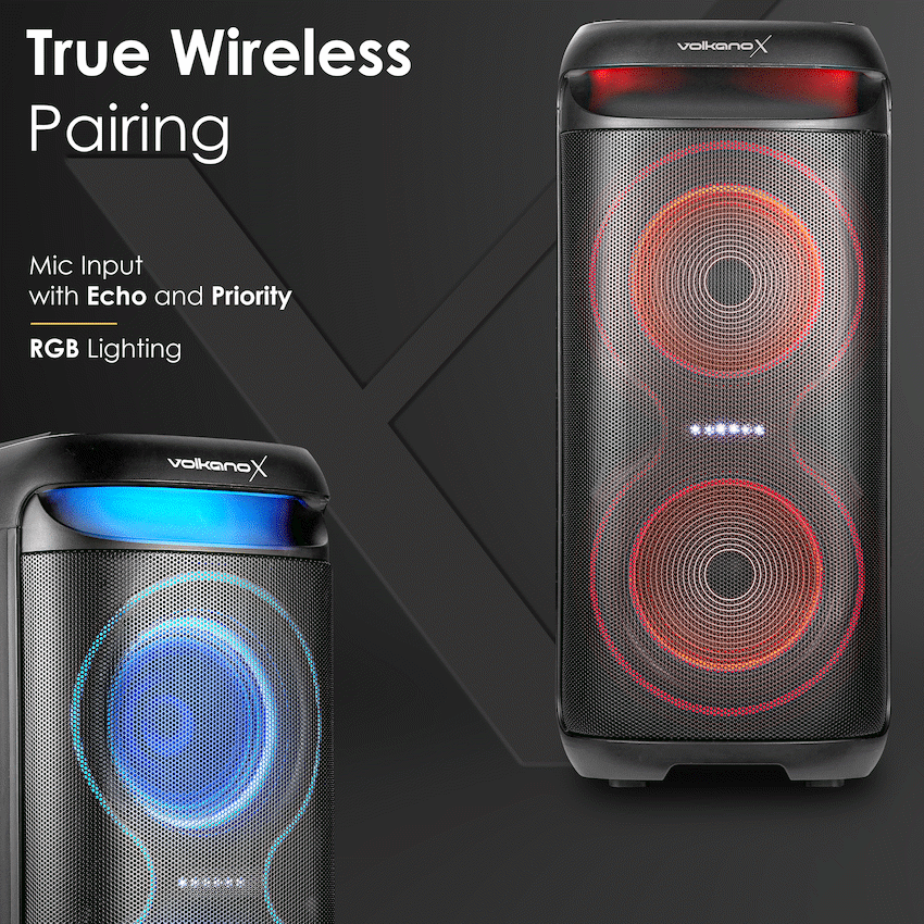 VolkanoX VXP200 Dual 6.5" Party Speaker  - Black - image 4
