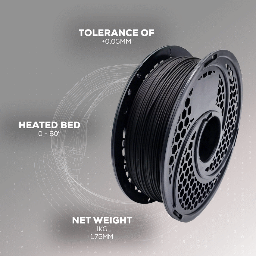 PLA Filament - Black - 1kg - 1.75mm - image 4