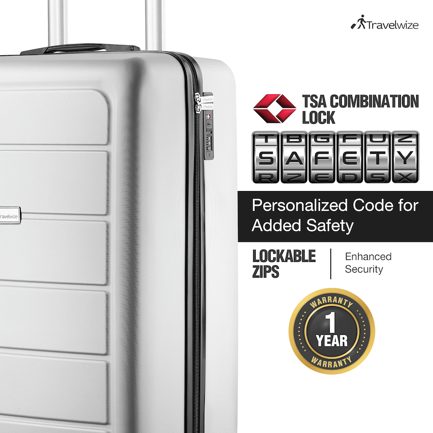 Travelwize Maple ABS 85cm 4-Wheel Spinner Luggage - Silver - image 4