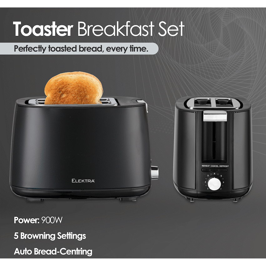 Elektra Kettle, Toaster and Blender Breakfast Set - Black - image 4
