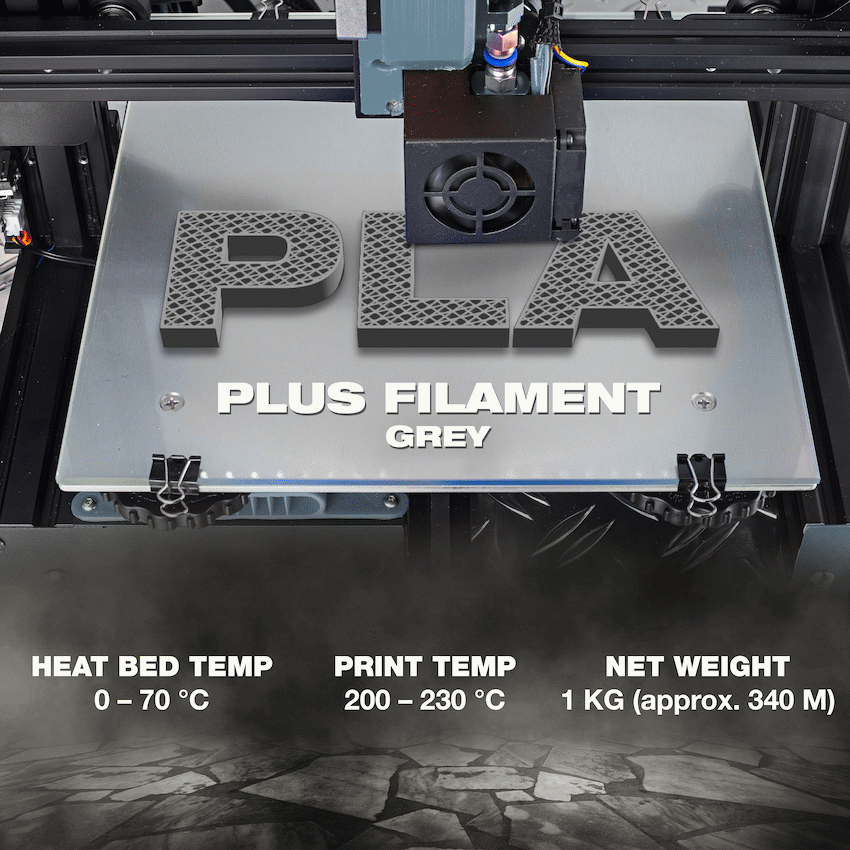 SA Filament Silk PLA Plus Gloss Filament 1kg - Grey - image 4