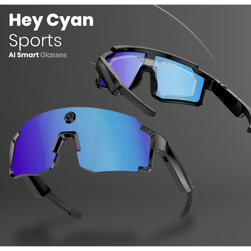 Volkano Hey Cyan Sports - AI Smart Glasses - Black - image 4