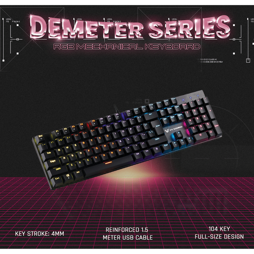 VX Demeter Series Mechanical Keyboard with Full RGB Lighting - image 4
