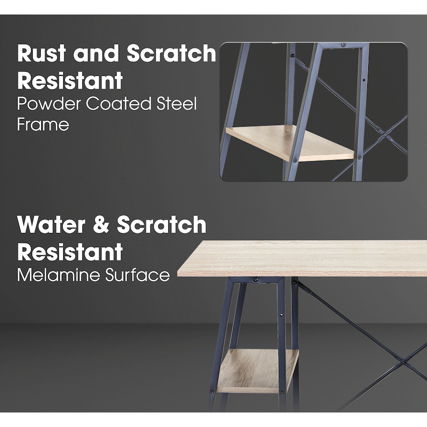 Everfurn Jordan Office Desk with 4 Shelves - image 4