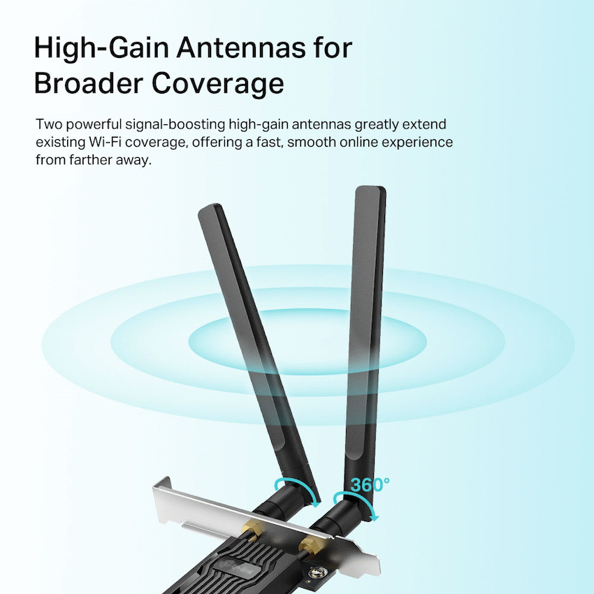 TP-Link Archer TX20E AX1800 Wi-Fi 6 Bluetooth 5.2 PCIe Adapter - image 4