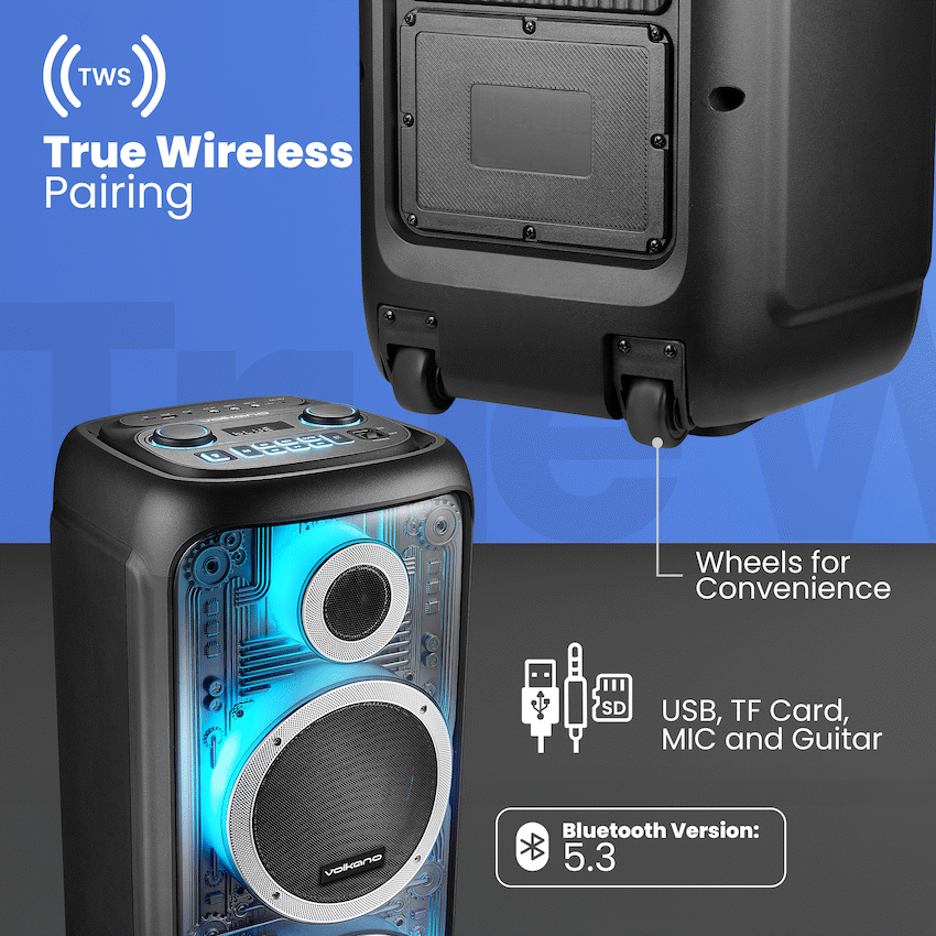 Volkano Cyber Series Dual 8" Party Speaker - image 4