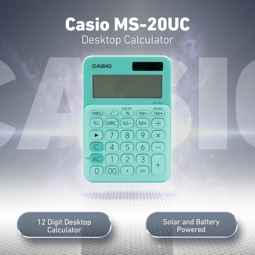 Casio MS-20UC - Desktop calculator 12 Digit - Green - image 4