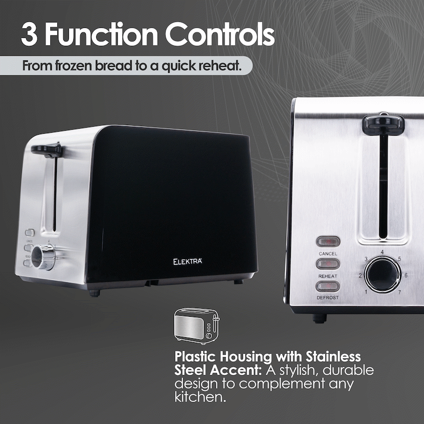 Elektra - 2 Slice Toaster - Black - image 4
