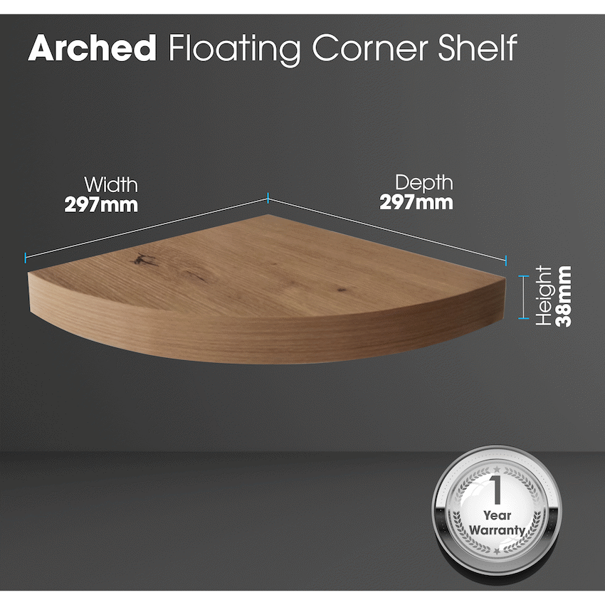 Everfurn Arched Floating Corner Wall Shelf - image 4