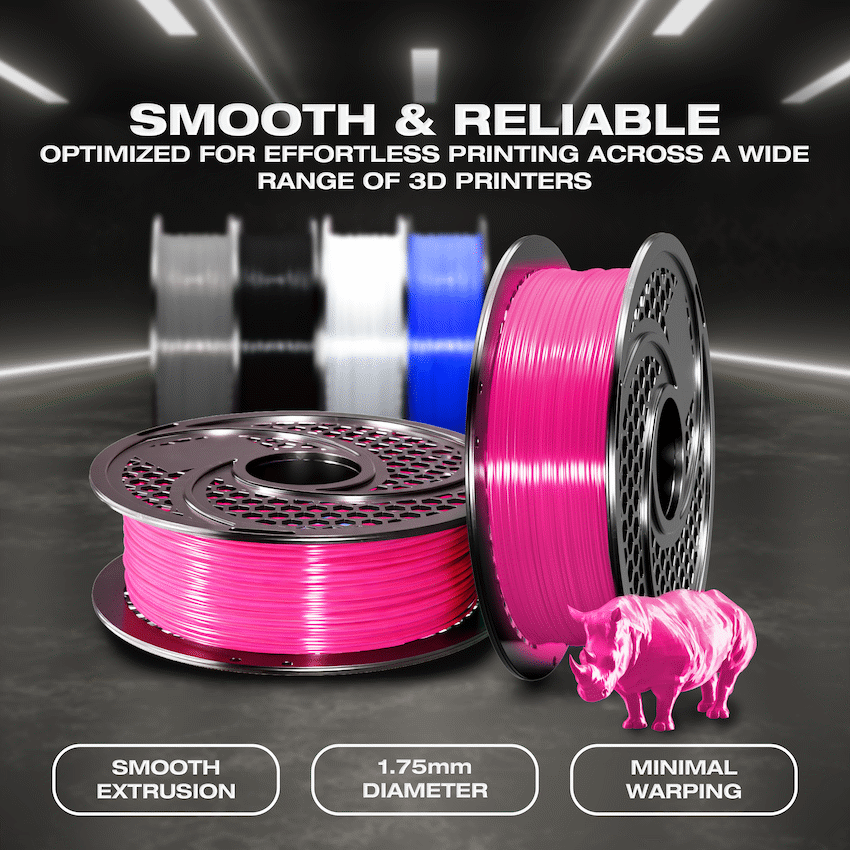SA Filament PLA UV Neon Filament 1kg -  Pink - image 4