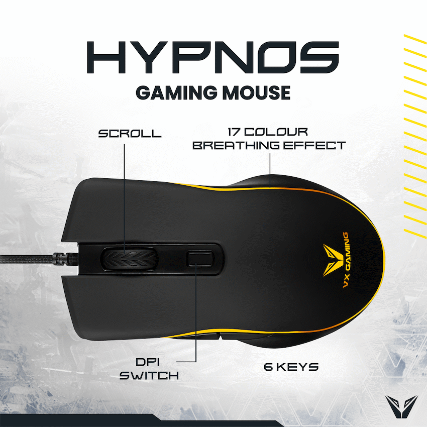 VX Gaming Hypnos Series Gaming Mouse with Rainbow Lighting - image 4