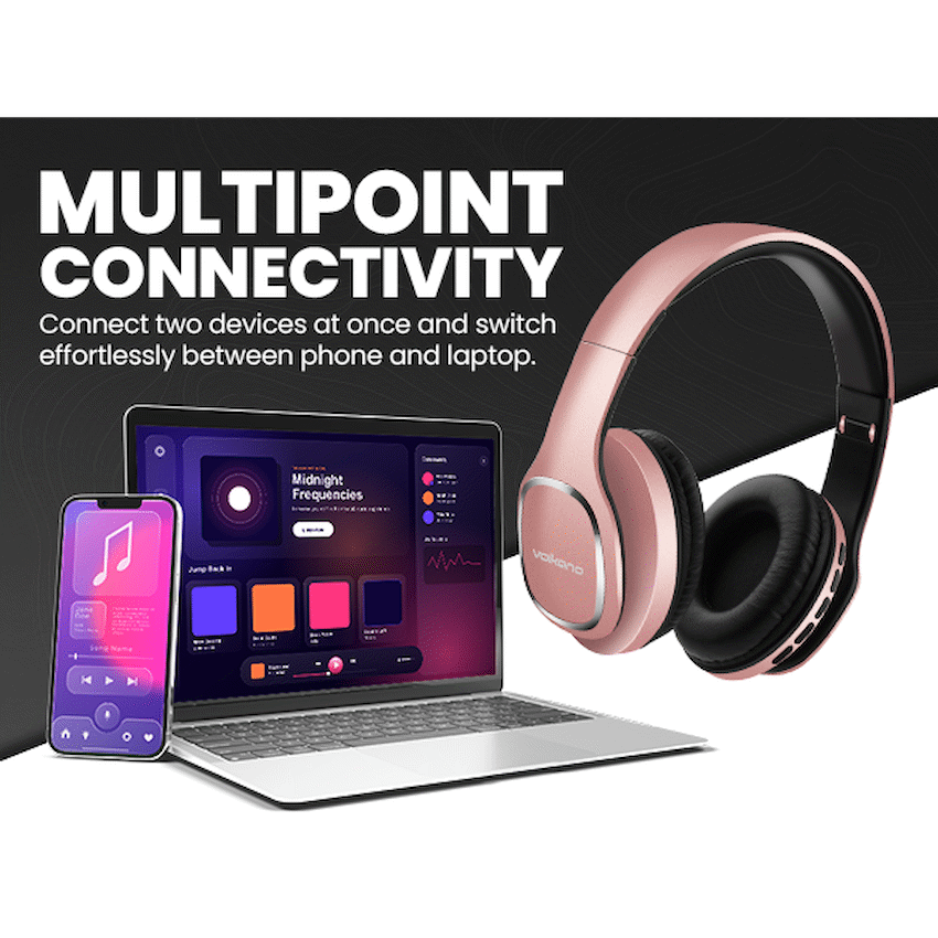 Volkano Phonic Series Bluetooth Full-Size Headphones - Rose Gold - image 4