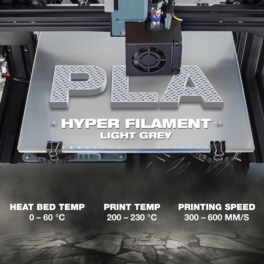 SA Filament PLA Hyper Filament 1kg - Light Grey - image 4