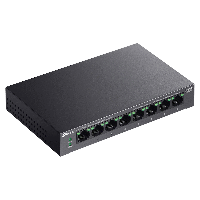 TP-Link LS108GP 8-Port Gigabit Desktop Switch with 8-Port PoE+ - image 4