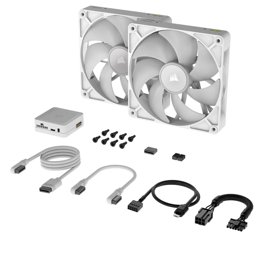 Corsair RX Series; iCUE LINK RX140; 140mm Fan; Dual Pack - White. - image 4