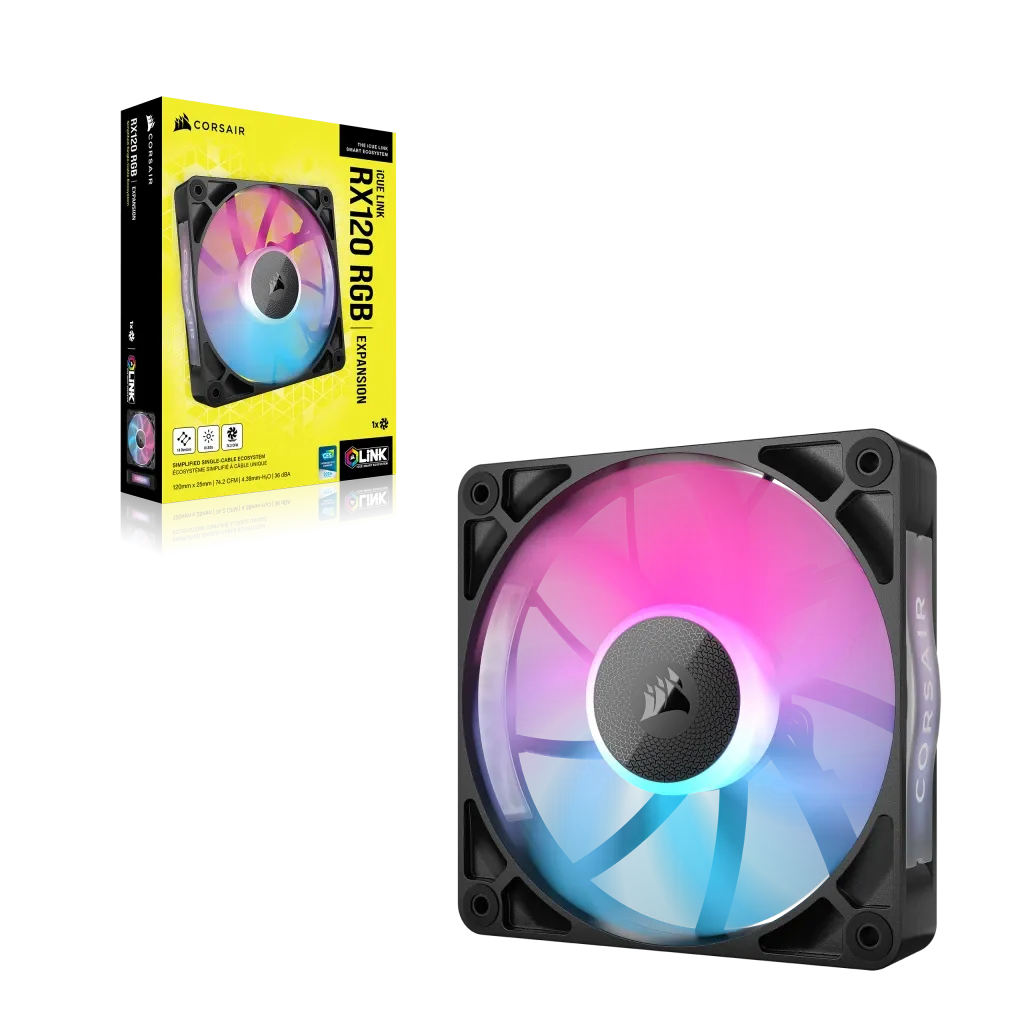 Corsair RX RGB Series; iCUE LINK RX120 RGB; 120mm Fan; Single Pack - image 2