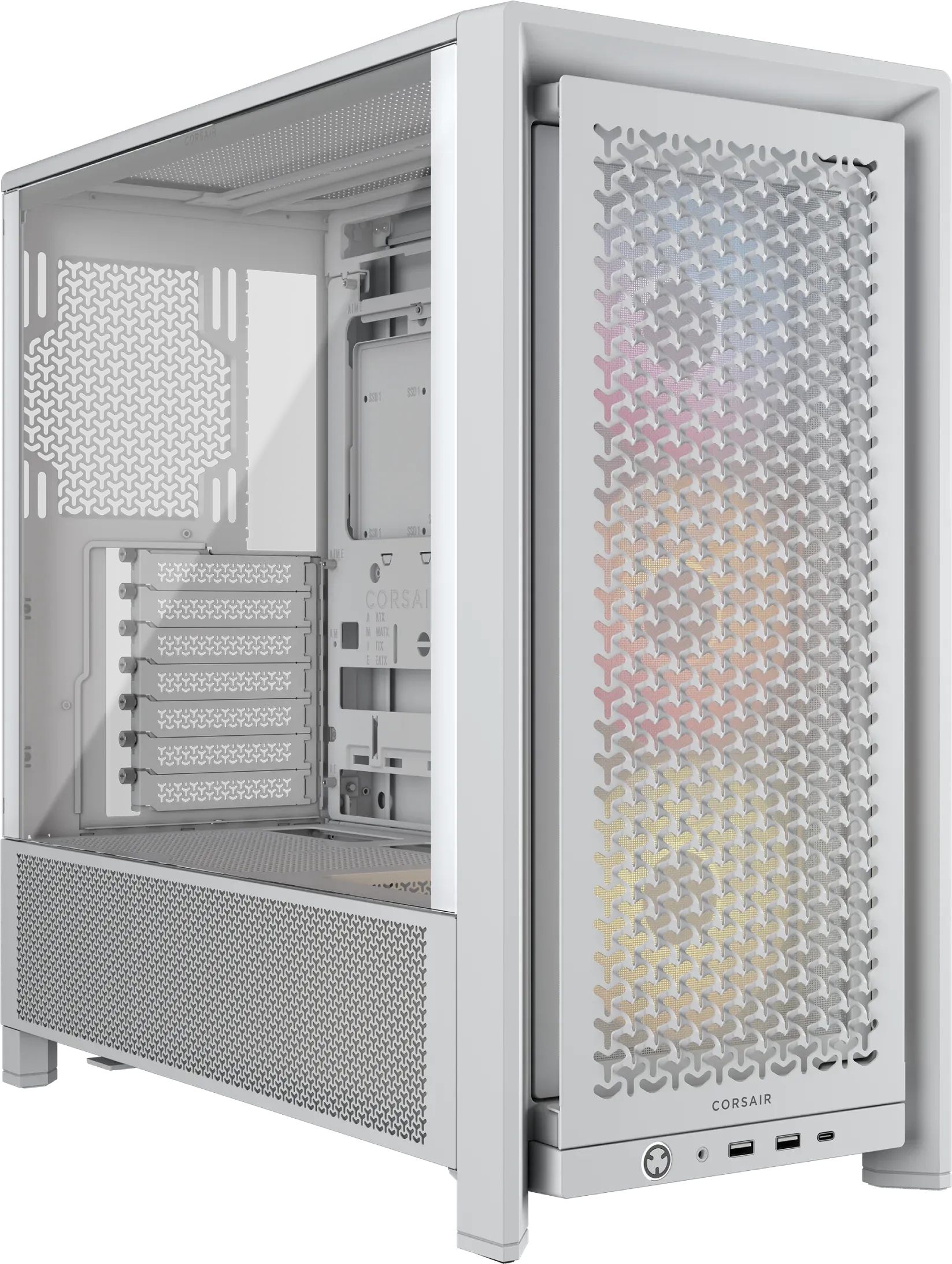 FRAME 4000D RS ARGB White Mid-Tower PC Case; 2x 3.5'' |  2x 2.5'' Drive Bays; Up to 360mm Radiator; 3x RS ARGB PWM Fans; - image 3