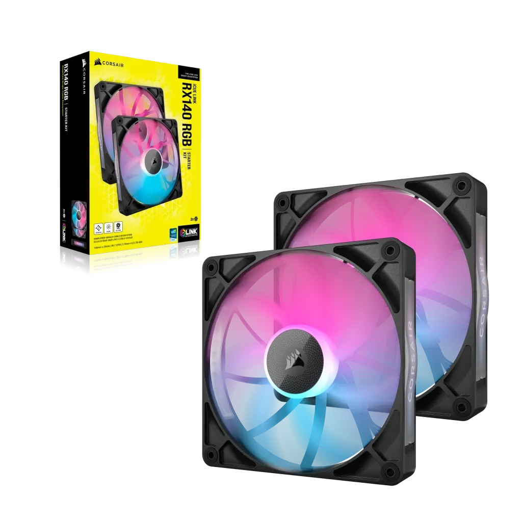 Corsair RX Series; iCUE LINK RX140; 140mm Fan; Dual Pack. - image 3
