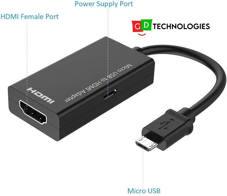 MICRO USB MALE TO HDMI FEMALE 10CM CABLE