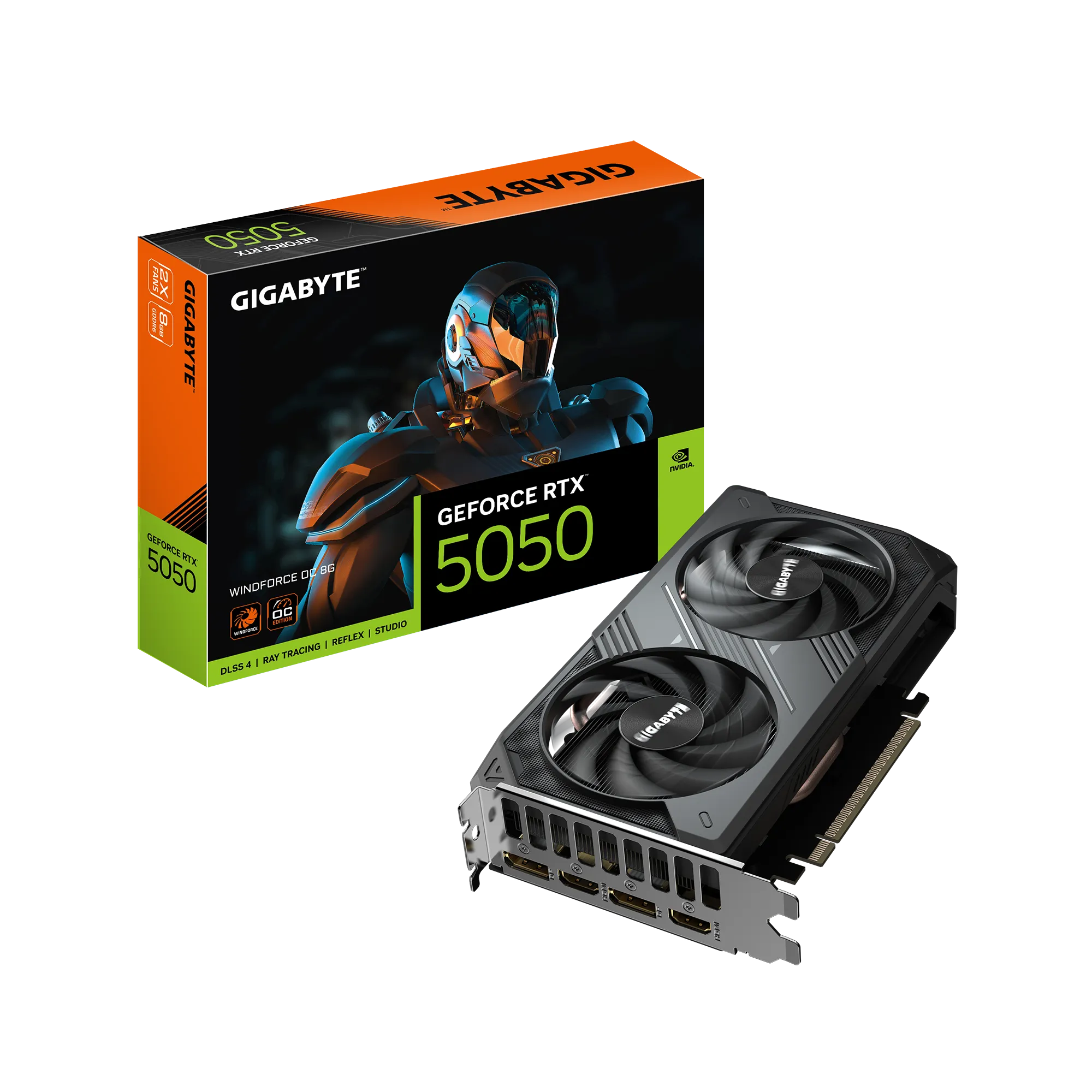 GIGABYTE nVidia GeForce RTX 5050 Windfore OC - 8GB GDDR6; 128-Bit Memory Bus; 2x HDMI; 2x DisplayPort. - image 5
