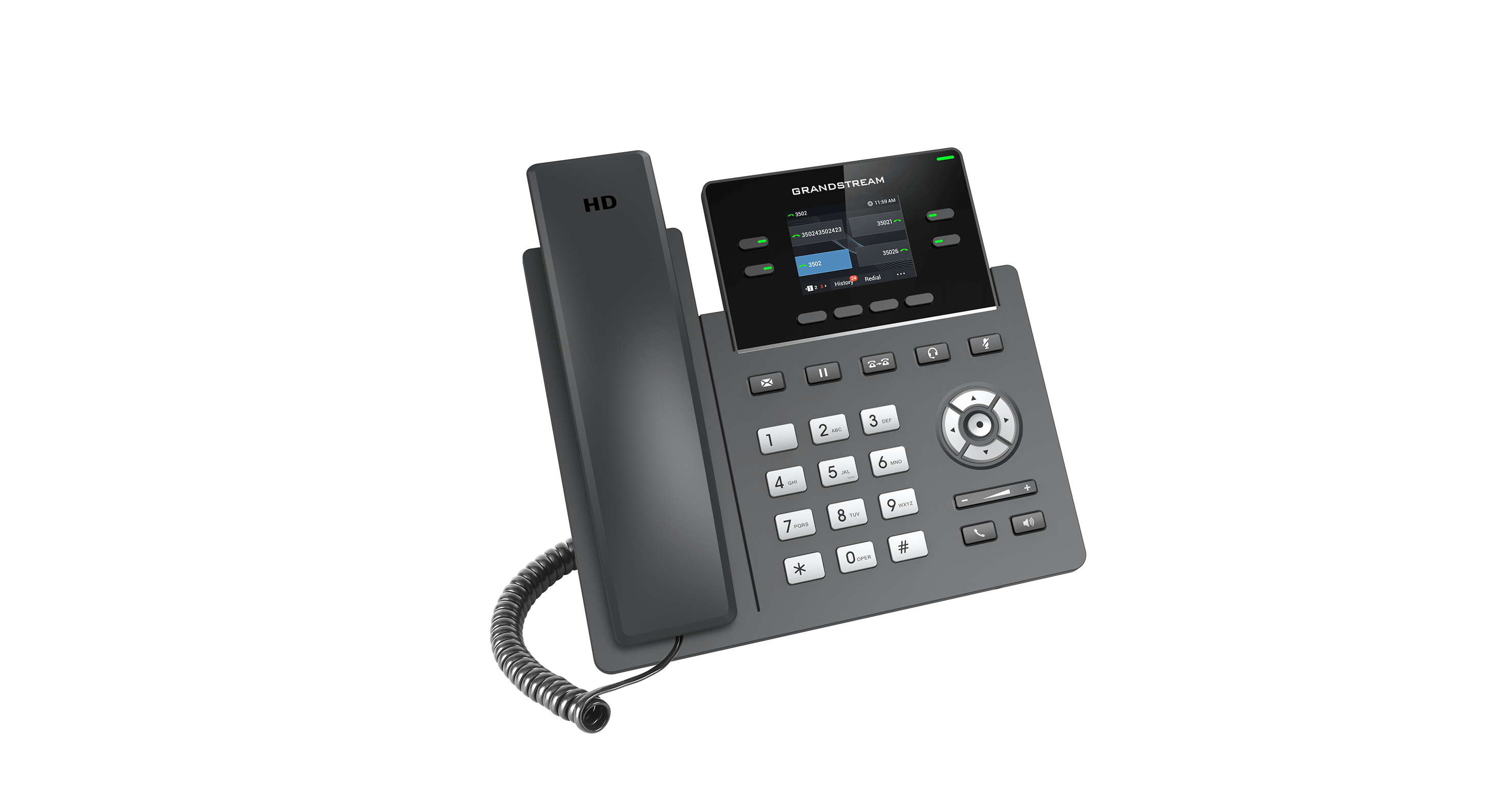 Grandstream 2-Line Carrier Desk Phone, Wi-Fi - PoE - image 3