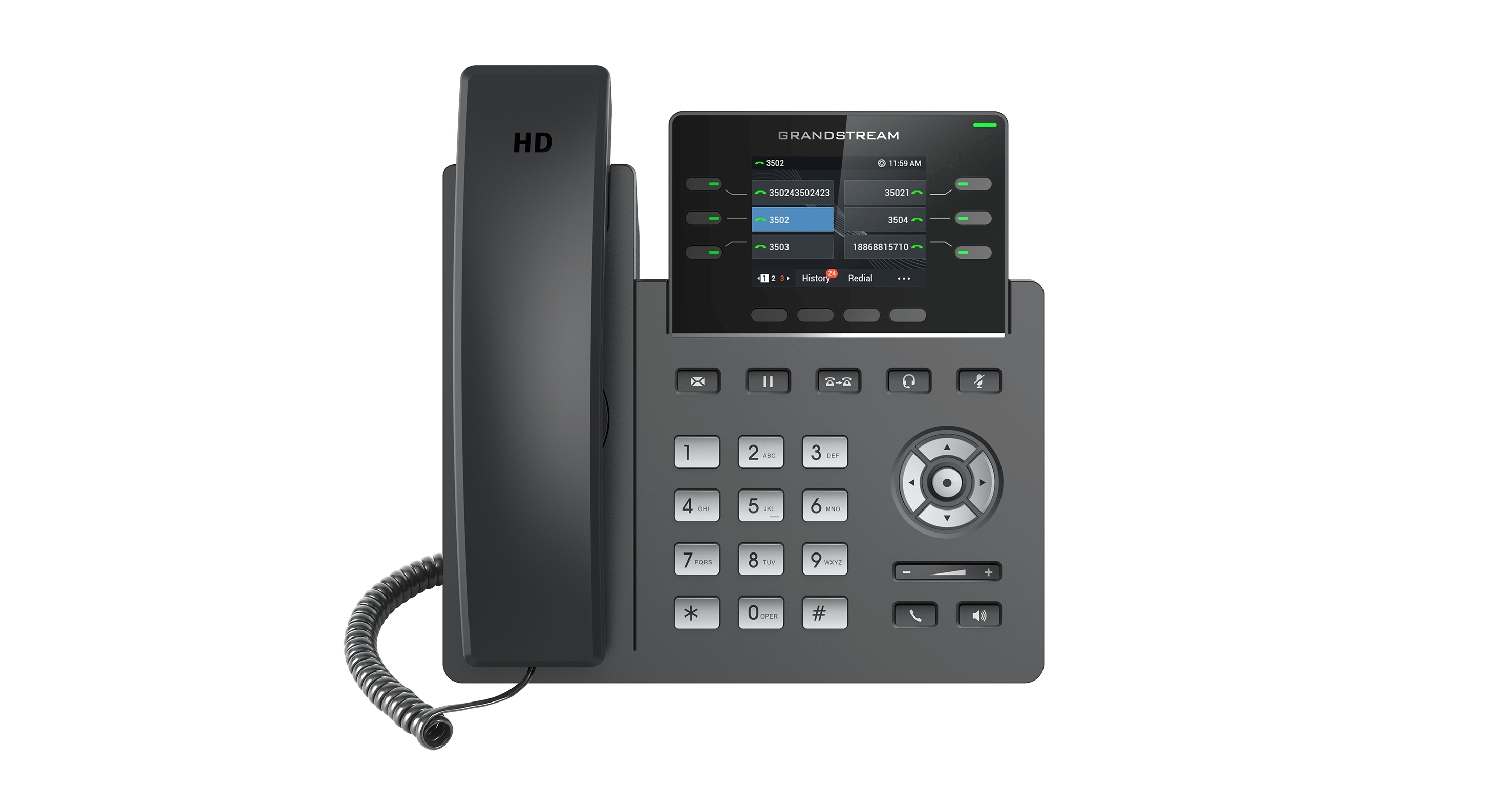 Grandstream 3-Line Carrier Desk Phone Supports PoE - image 2