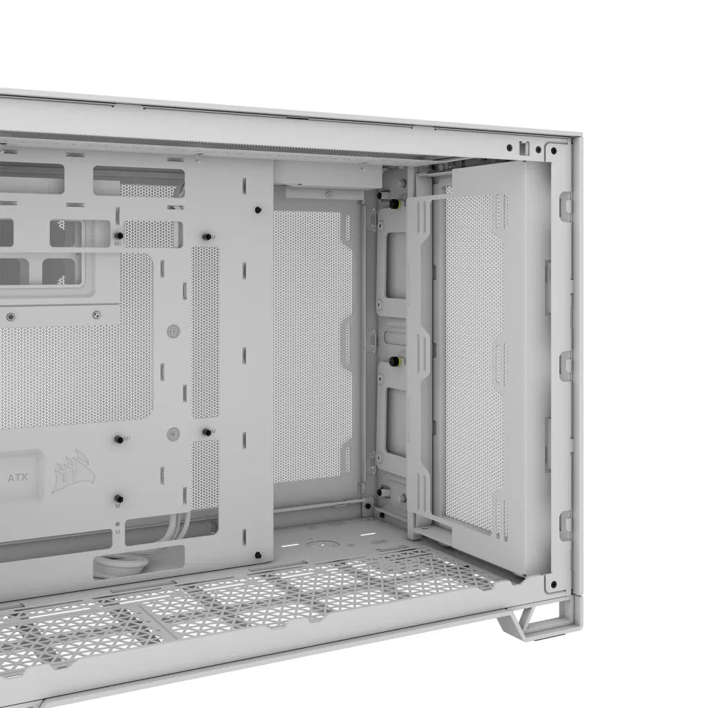 2500D Airflow White Mid-Tower Dual Chamber PC Case; 2x 3.5'' |  2x 2.5'' Drive Bays; Up to 360mm Radiator compatible - image 8