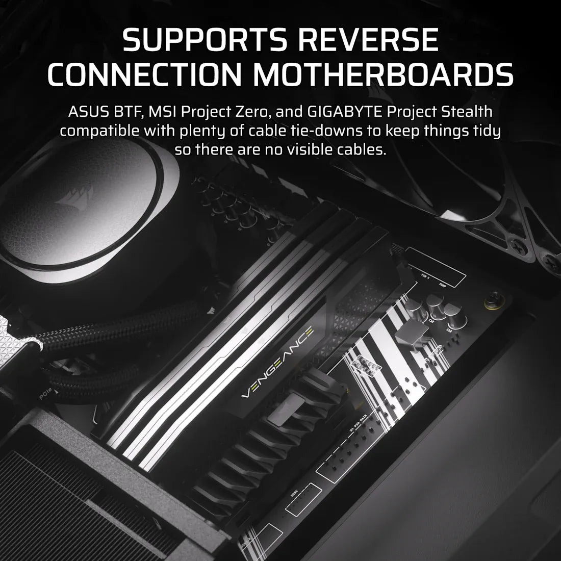 FRAME 4000D RS WOOD Modular High Airflow Mid-Tower PC Case; 4x  RS Fans; Black & Walnut. - image 4