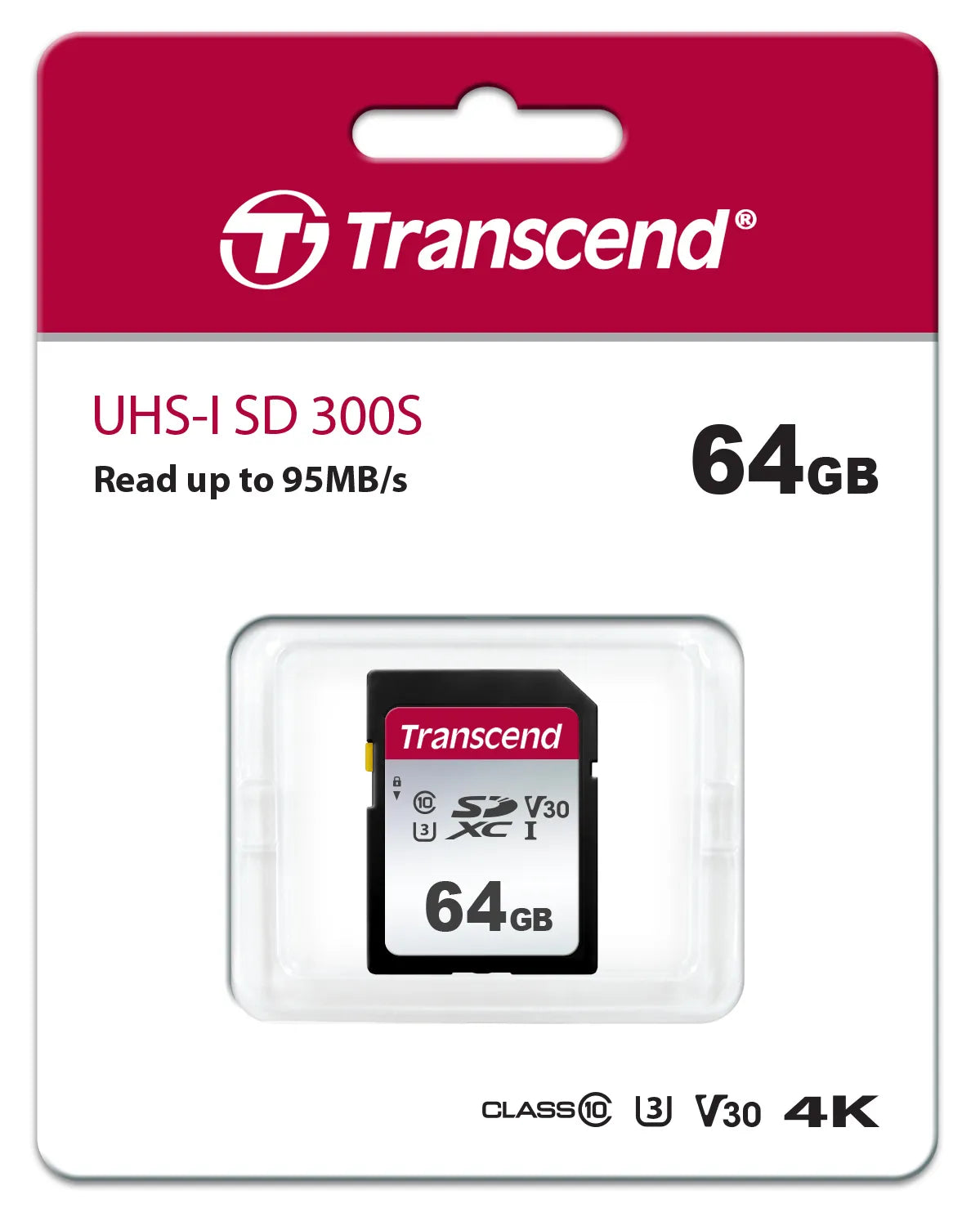 TRANSCEND 300S 64GB UHS-I CLASS 10 U1 V10 SDXC CARD -3D NAND - image 4