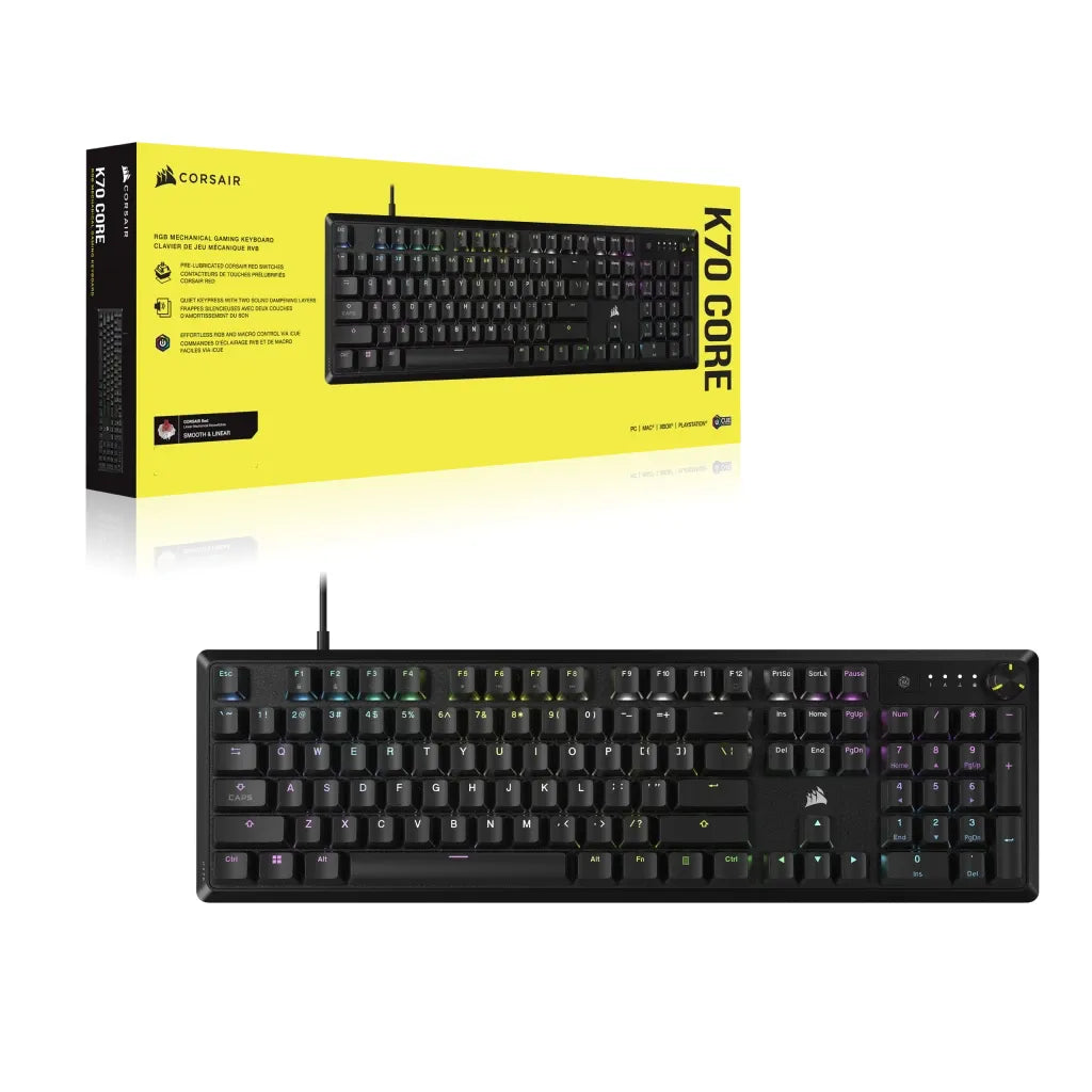 Corsair K70 CORE RGB Mechanical Gaming Keyboard - CORSAIR Red Linear Switches - image 5
