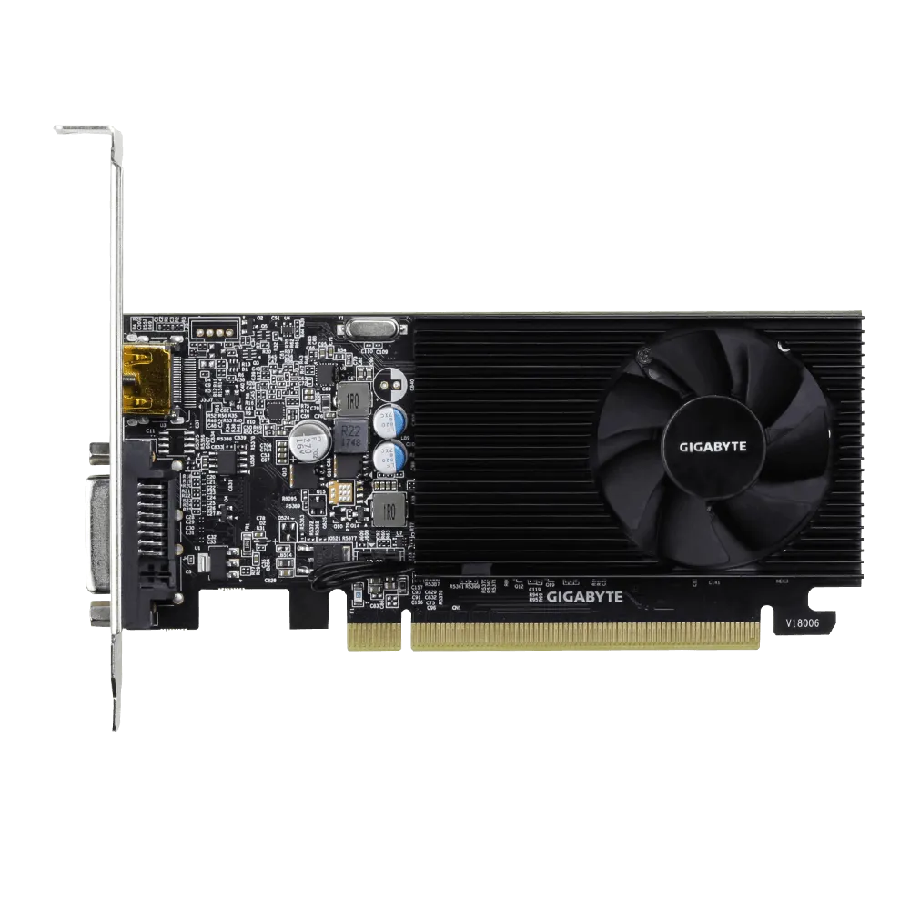 GIGABYTE nVidia GeForce GT 1030 - 2GB GDDR4; 64-Bit Memory Bus; PCI Express 2.0; 1x Dual-Link DVI-D; 1x HDMI; Low Profile - image 2