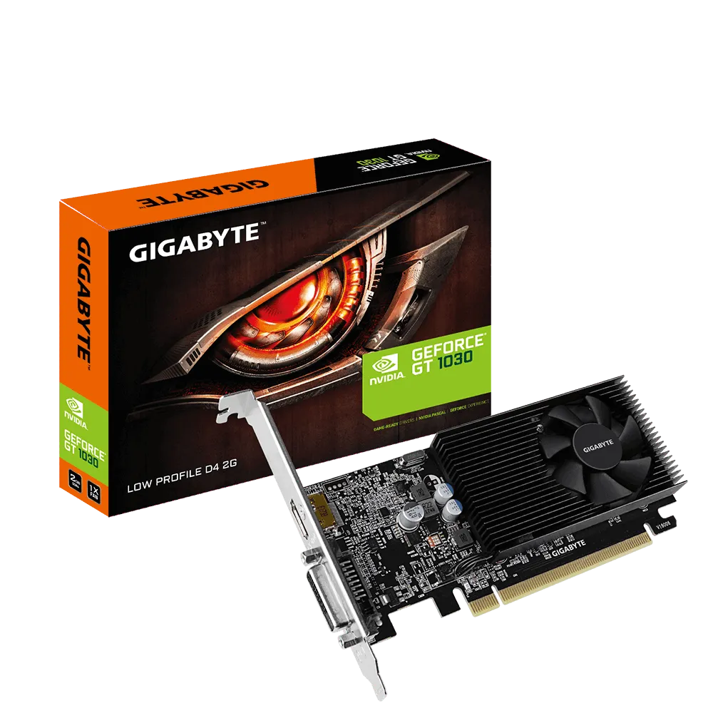 GIGABYTE nVidia GeForce GT 1030 - 2GB GDDR4; 64-Bit Memory Bus; PCI Express 2.0; 1x Dual-Link DVI-D; 1x HDMI; Low Profile - image 4