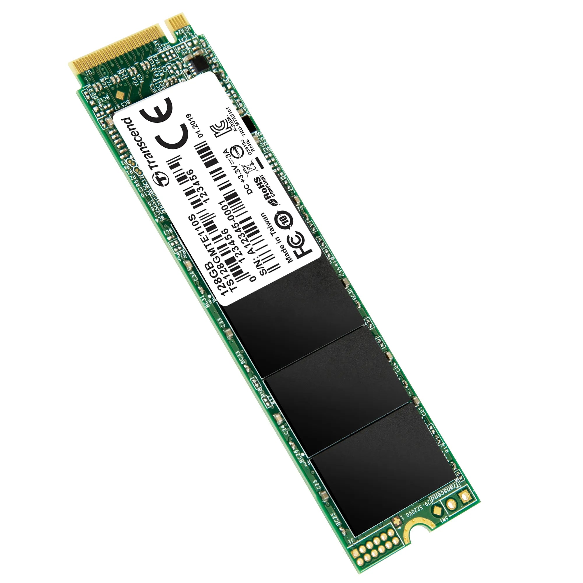 TRANSCEND 128GB  MTE110S PCI-E GEN 3x4 M.2 2280 SSD 3D TLC - 1500 MB/s Read 550 MB/s Write - 50 TBW - image 5