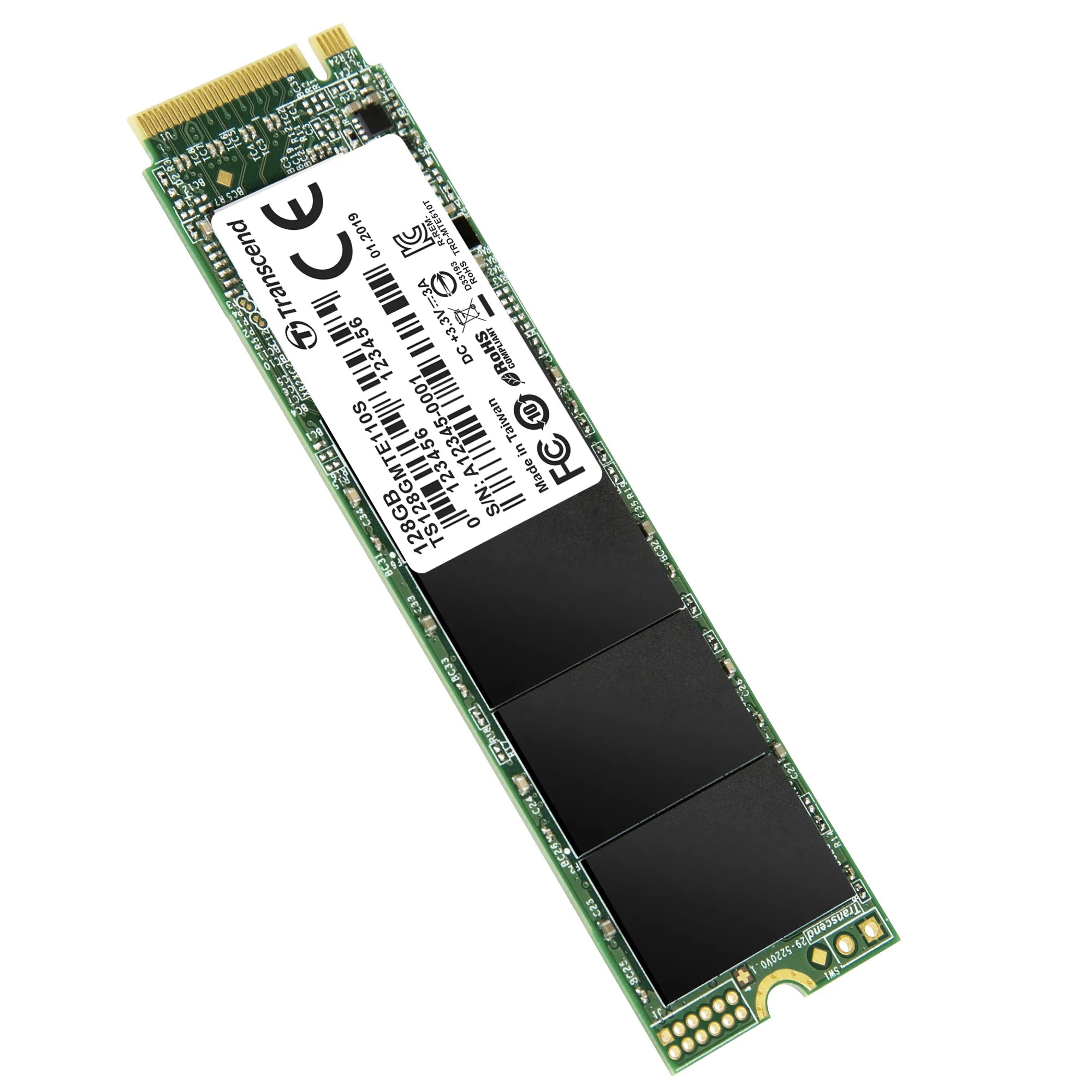 TRANSCEND 128GB  MTE110S PCI-E GEN 3x4 M.2 2280 SSD 3D TLC - 1500 MB/s Read 550 MB/s Write - 50 TBW - image 6