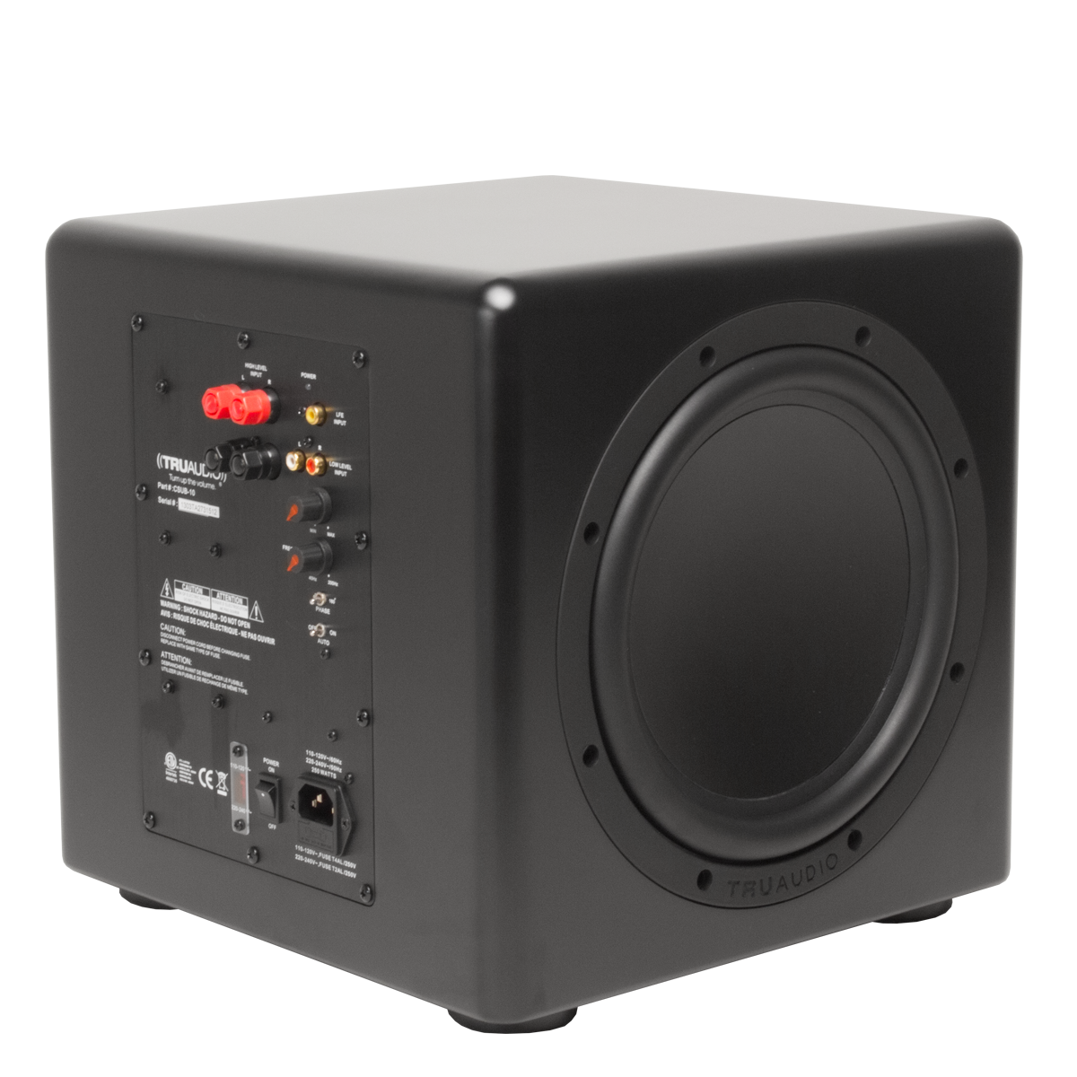 TruAudio Compact Series 10" Powered Subwoofer, Dual Passive Radiators, 250W - image 3
