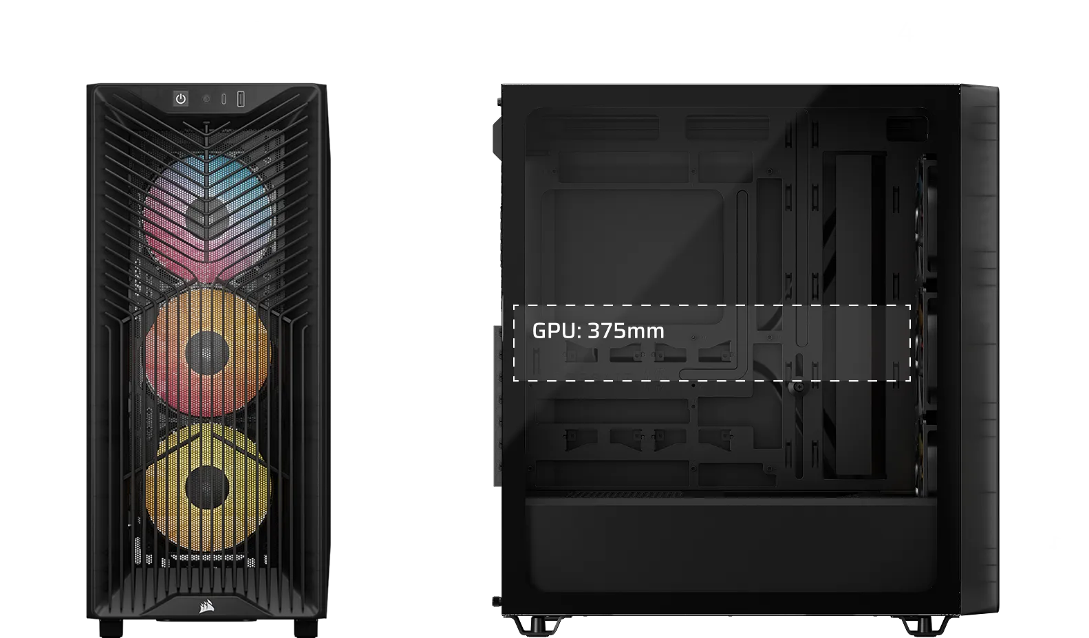 3200D RS ARGB Mid-Tower PC Case; 3x RS120 ARGB fans incl - Smoke. - image 3