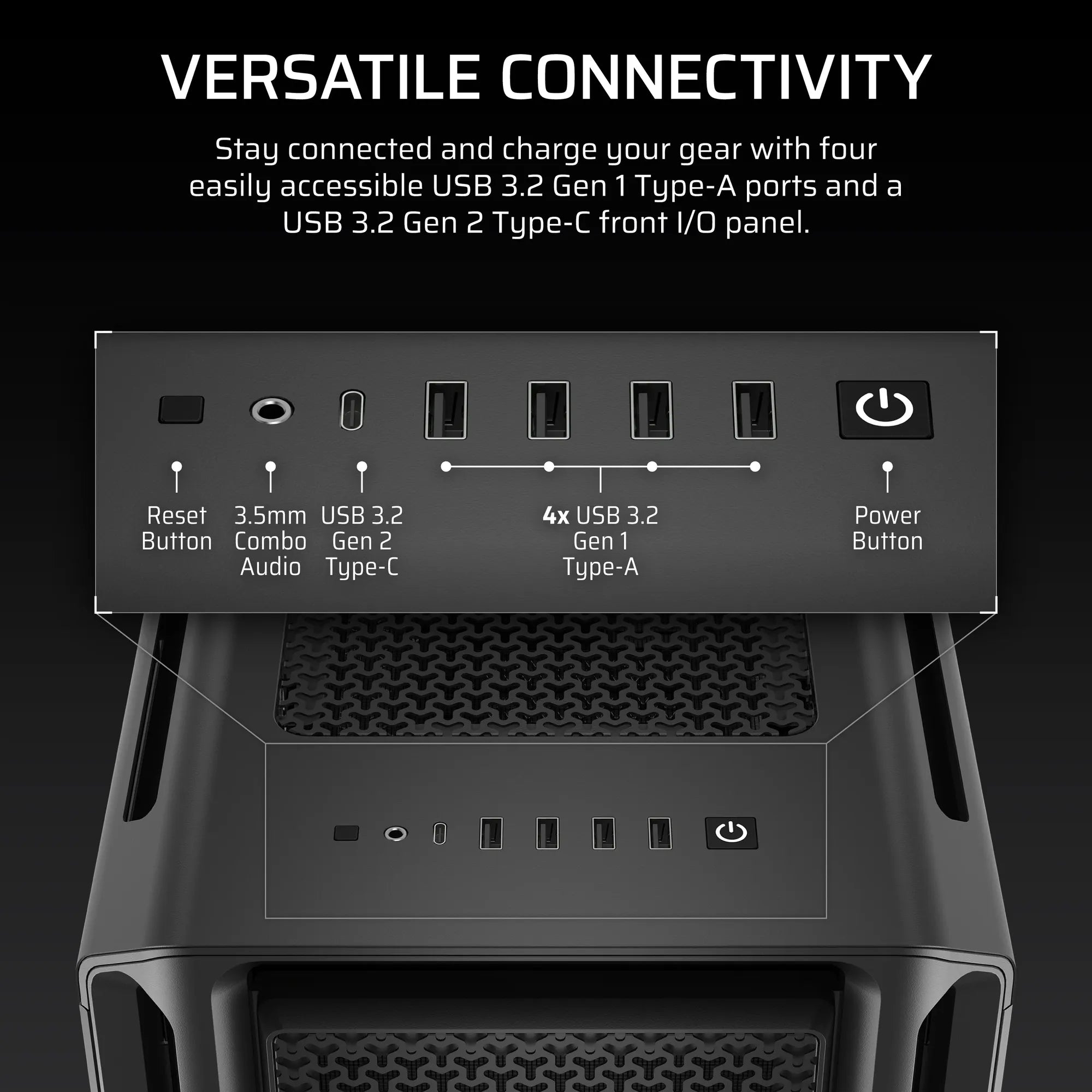 5000T Mid-Tower PC Case; Black - image 3