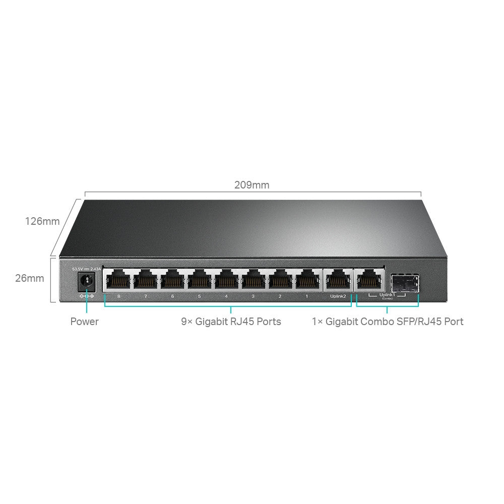 TP-Link 10-Port Gigabit PoE+ Easy Smart Switch | TL-SG1210MPE - image 3