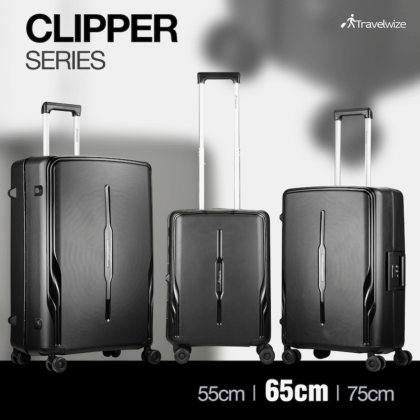 Travelwize Clipper PP 65cm 4-Wheel Spinner Luggage Black - image 5
