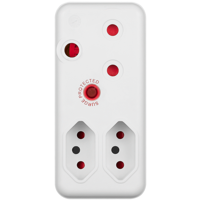 Switched 3-Way Medium Surge Adaptor - White - image 5