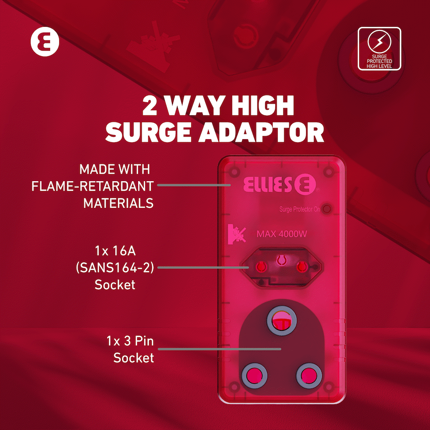 Ellies 2 Way High Surge Adaptor - RD - image 5