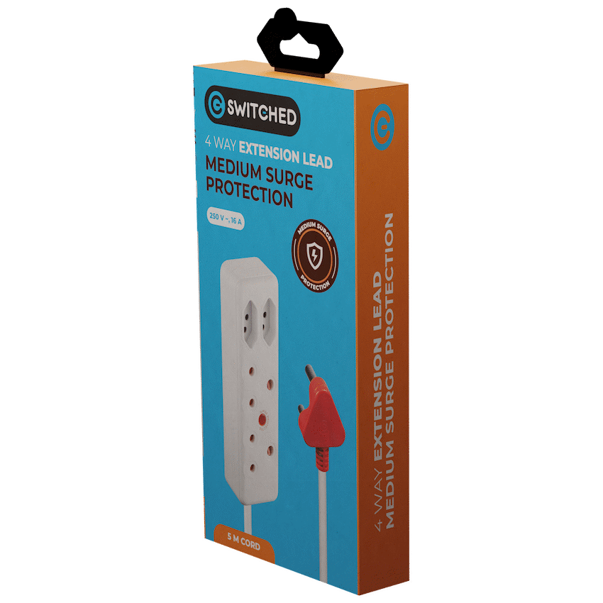 Switched 4-Way Medium Surge Extension Lead 5m - image 5
