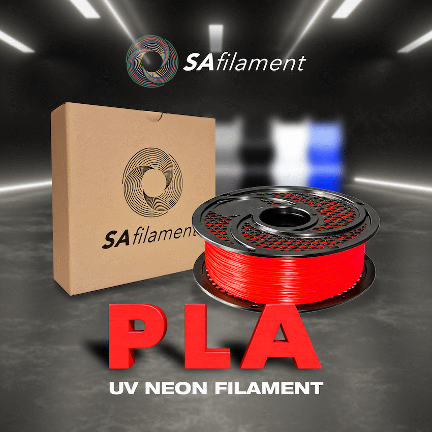 SA Filament PLA UV Neon Filament 1kg -  Fire Red - image 5